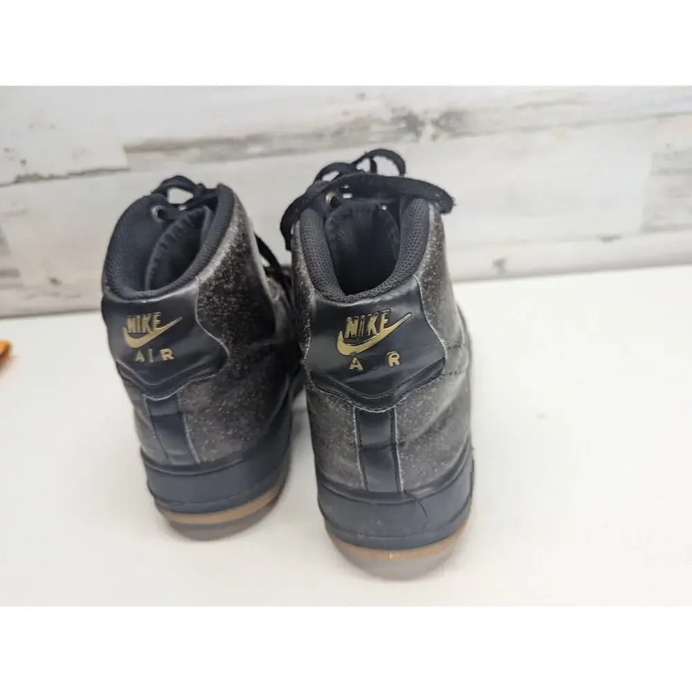 Nike Air Force 1 High Top‎ 807617-007 LV8 GS Black Gum Speckled 7Y (Youth)